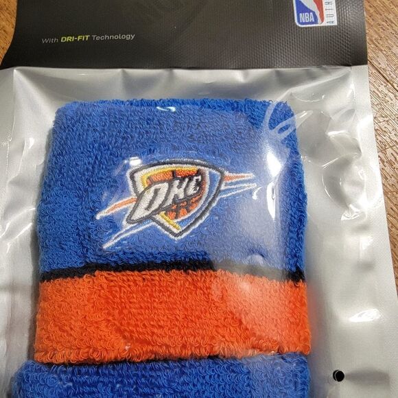 Nike NBA OKC Oklahoma City Thunder Basketball Wristbands Gilgeous Alexander New - Picture 2 of 6